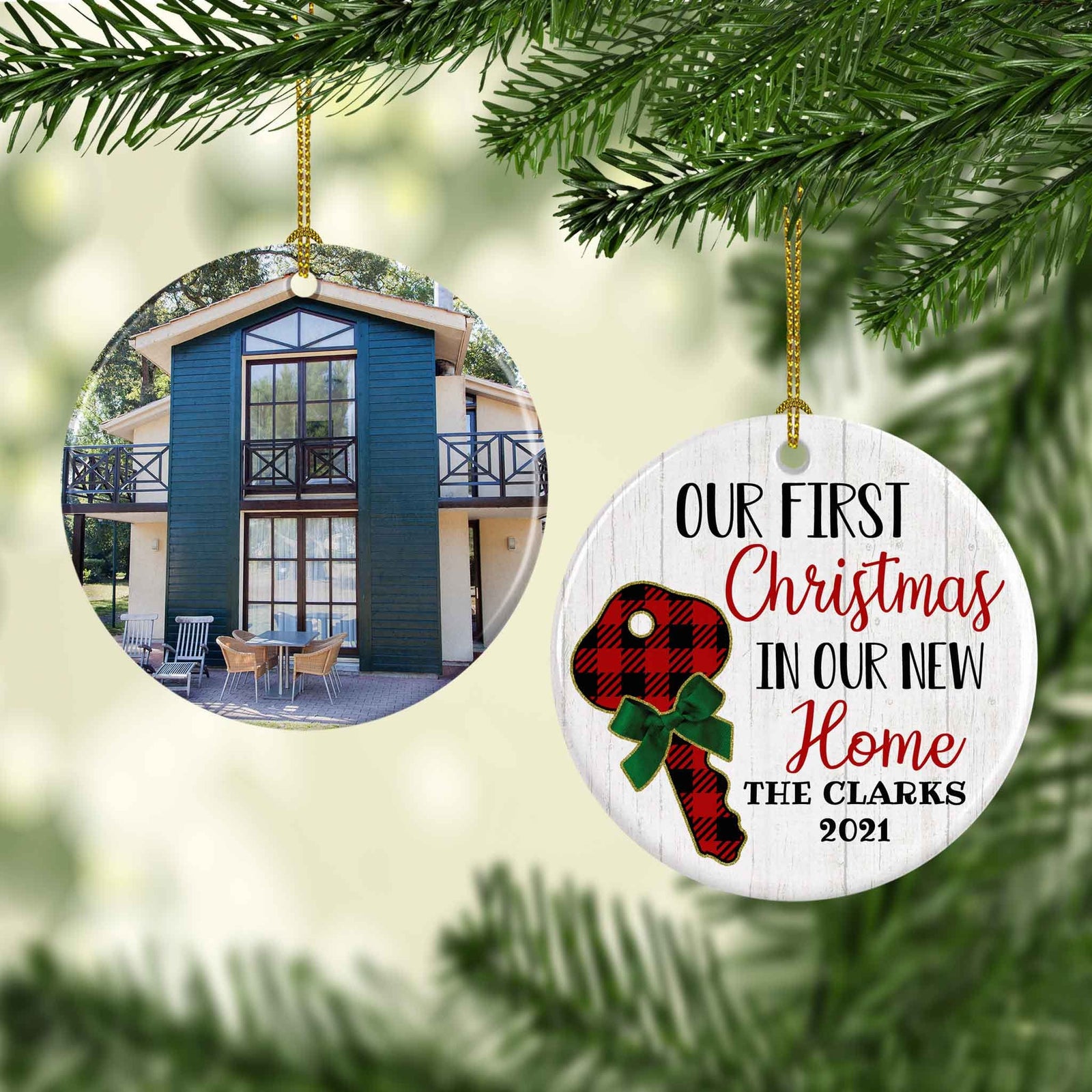 Photo Holiday Ornaments | Personalized Christmas Ornaments | First Christmas in New Home