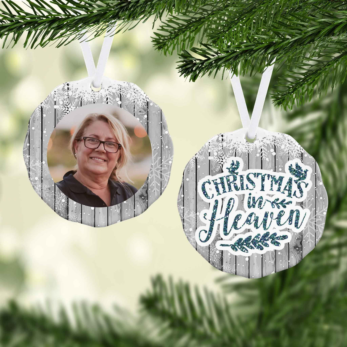 Photo Holiday Ornaments | Personalized Christmas Ornaments | Christmas in Heaven