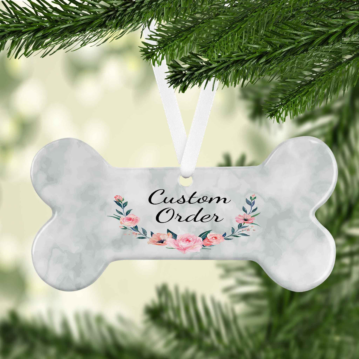 Photo Holiday Ornaments | Personalized Christmas Ornaments | Custom Order Dog Bone