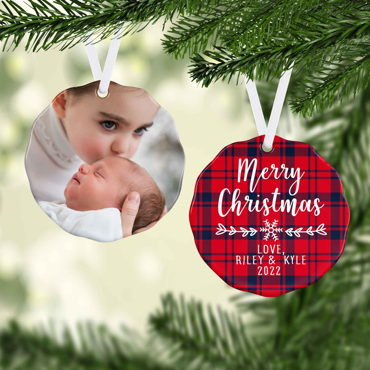Photo Holiday Ornaments | Personalized Christmas Ornaments | Annual Photo Kids