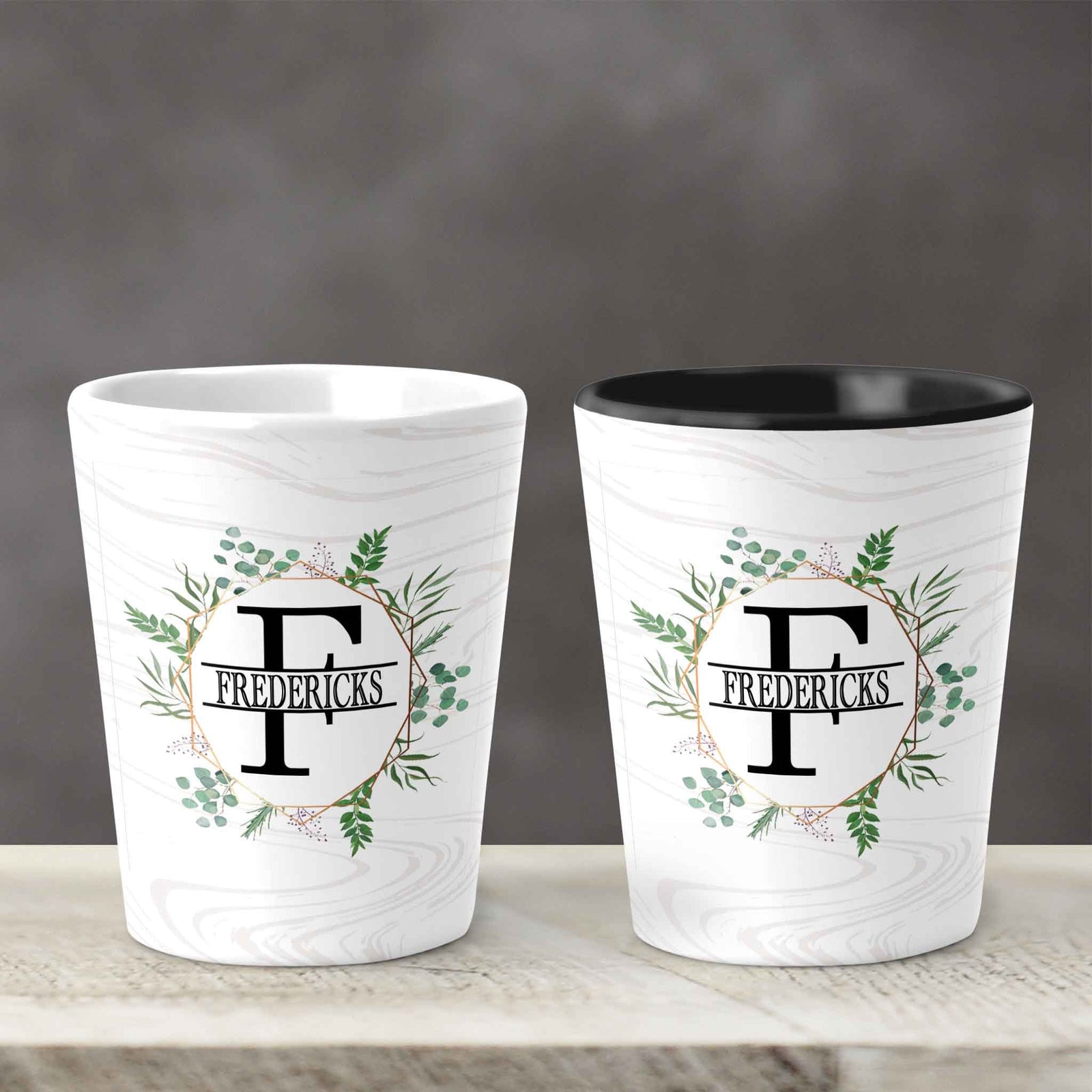 Custom Shot Glass | Personalized Shot Glass | Spring Wreath