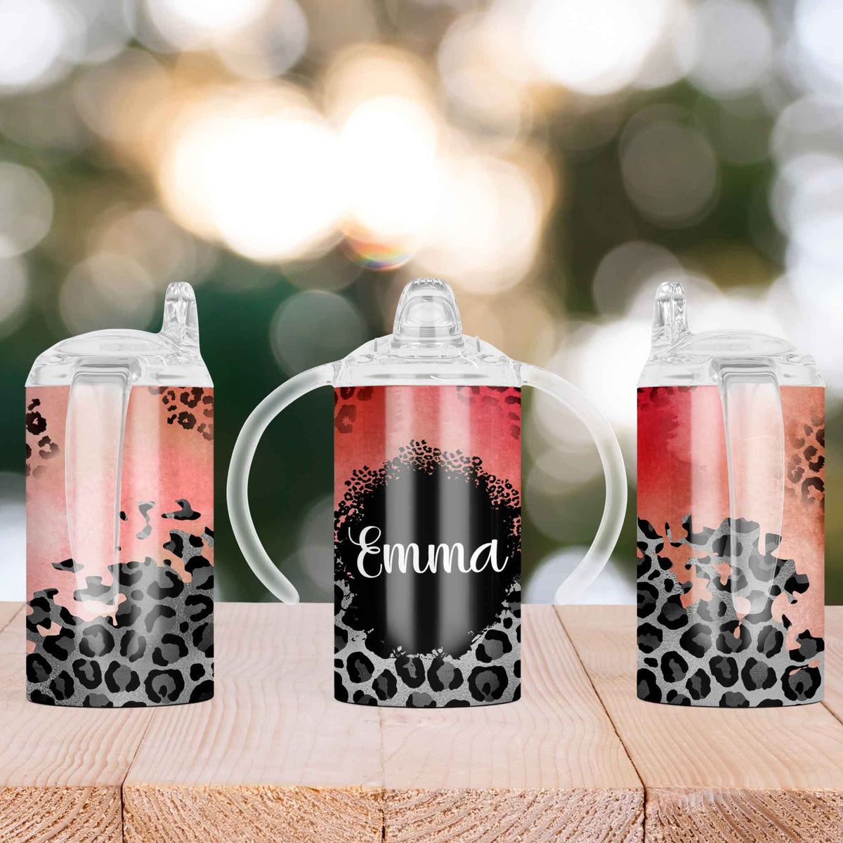 Custom Sippy Cup | Personalized Toddler Cup | Baby Gifts | Pink Cheetah