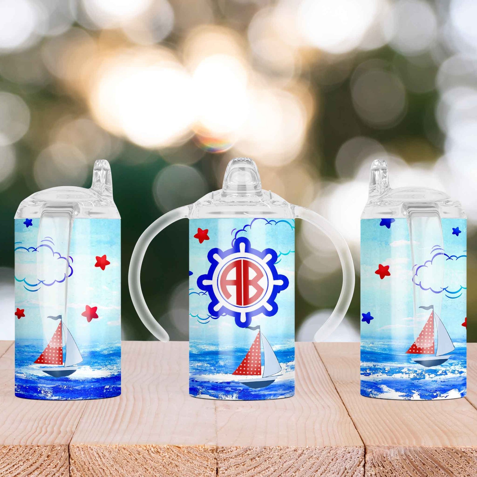 Custom Sippy Cup | Personalized Toddler Cup | Baby Gifts | Sailboats