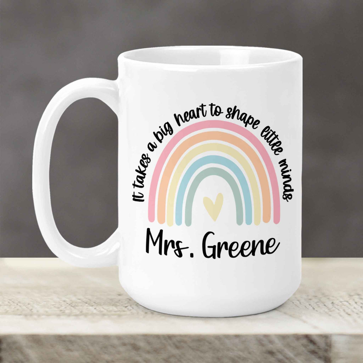Custom Coffee Mug | Personalized Coffee Mug | It Takes a Big Heart Teachers