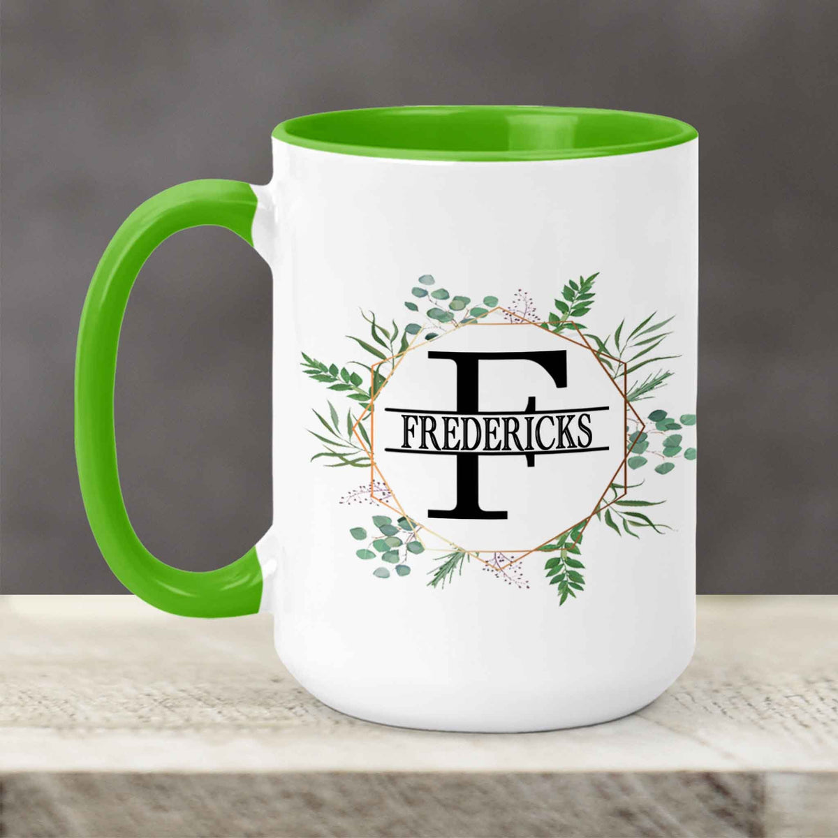 Custom Coffee Mug | Personalized Coffee Mug | Spring Wreath