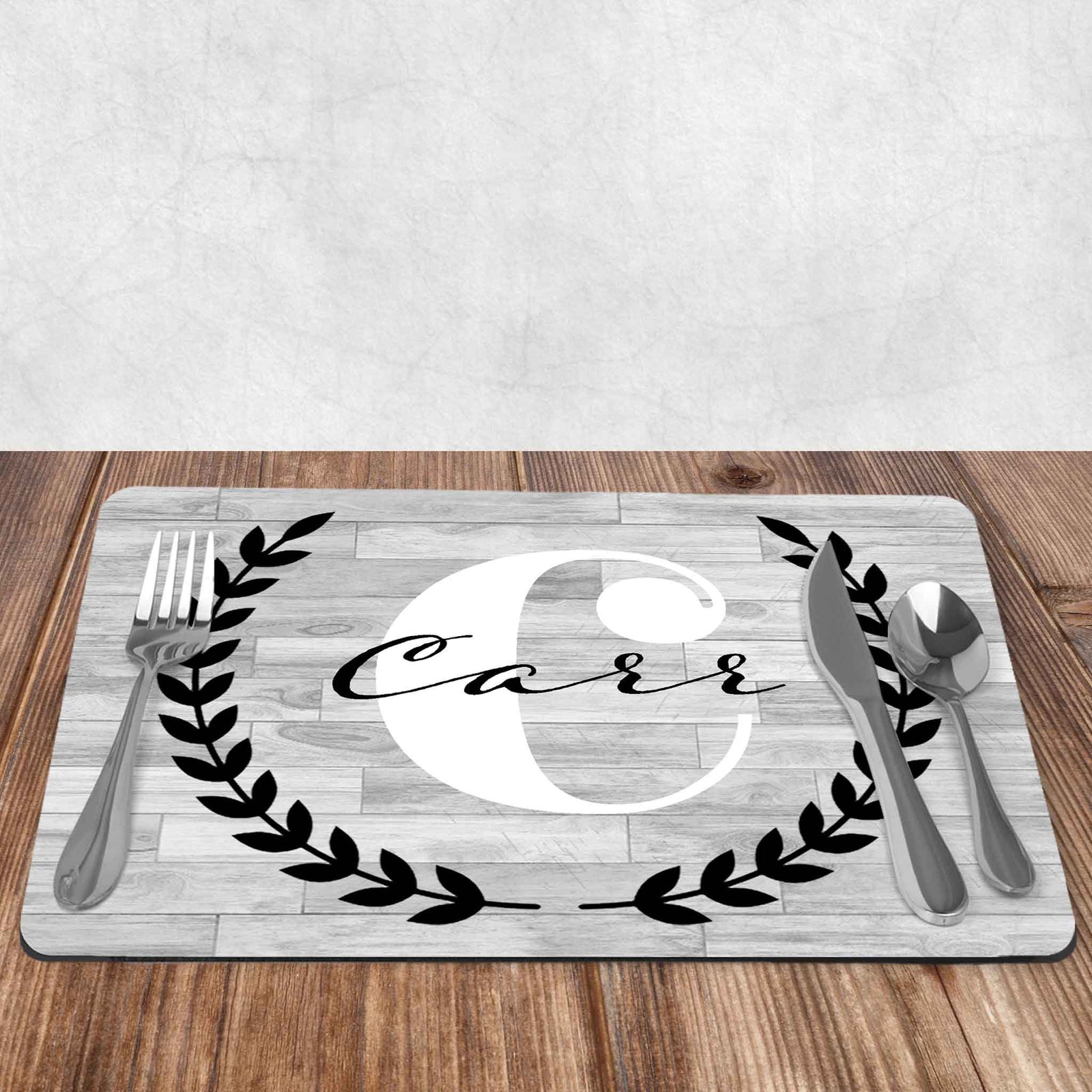 Custom Placemats | Personalized Dining and Serving | Laurel Wreath