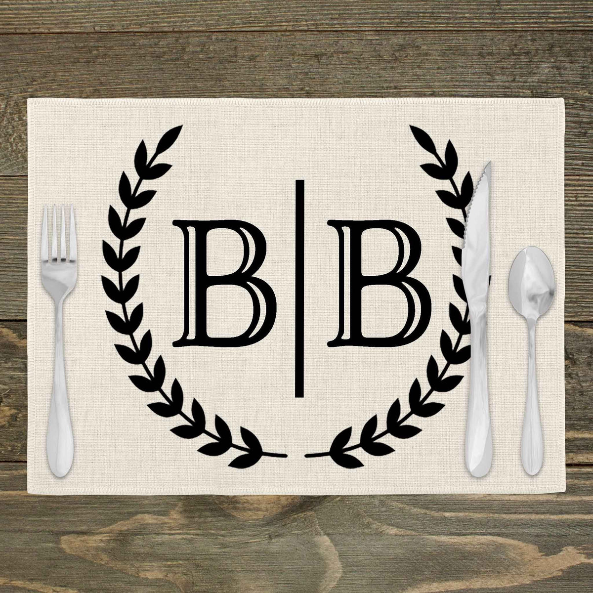 Custom Placemats | Personalized Dining and Serving | Laurel Wreath Side by Side