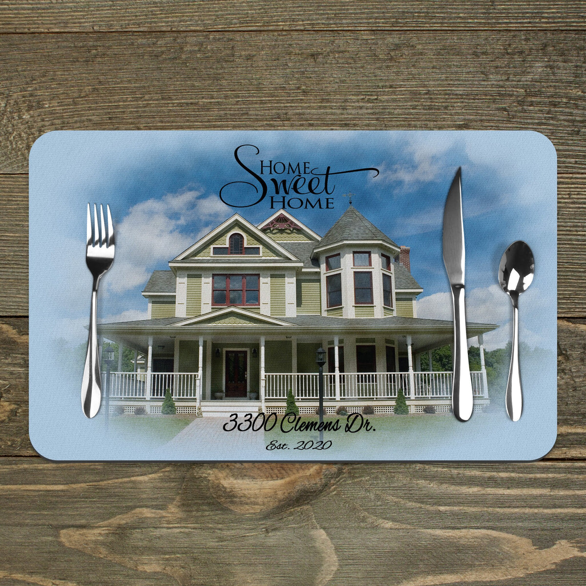 Custom Placemats | Personalized Dining and Serving | Watercolor Photo