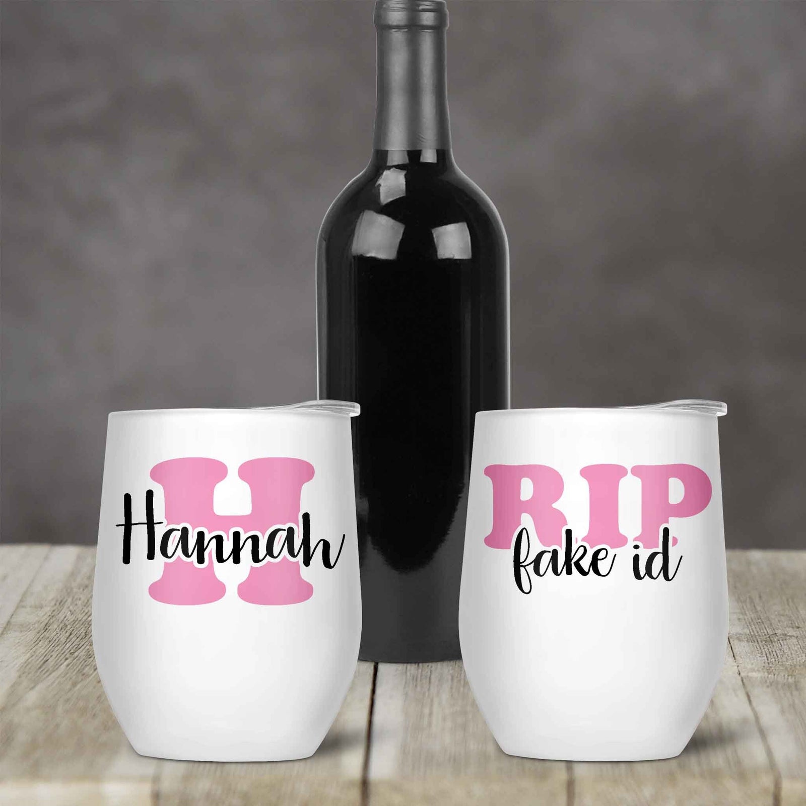 Personalized Stemless Wine Tumbler | Custom Wine Gifts | Wine Glass | 21st Birthday