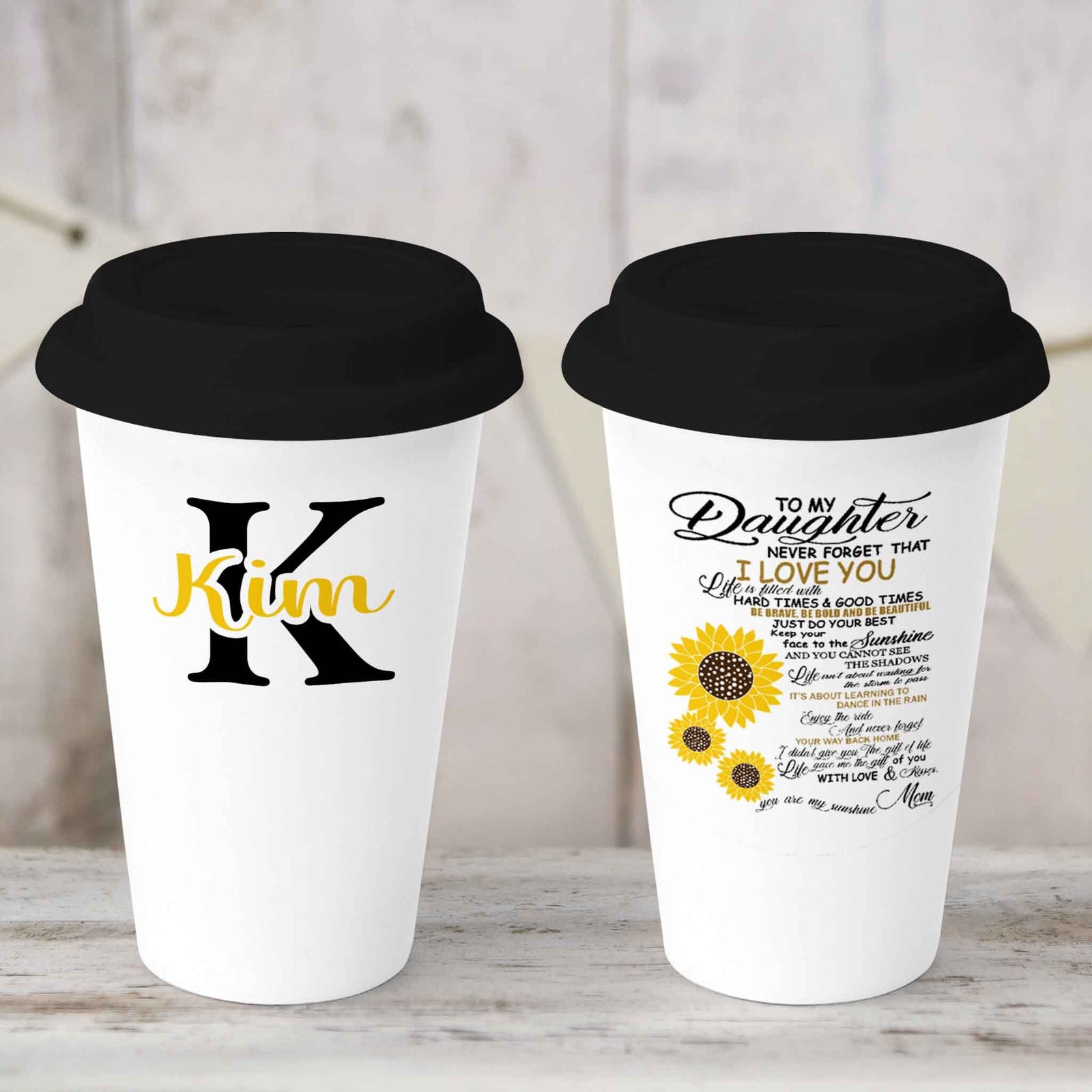 Custom Coffee Tumbler | Personalized Coffee Travel Mug | To My Daughter