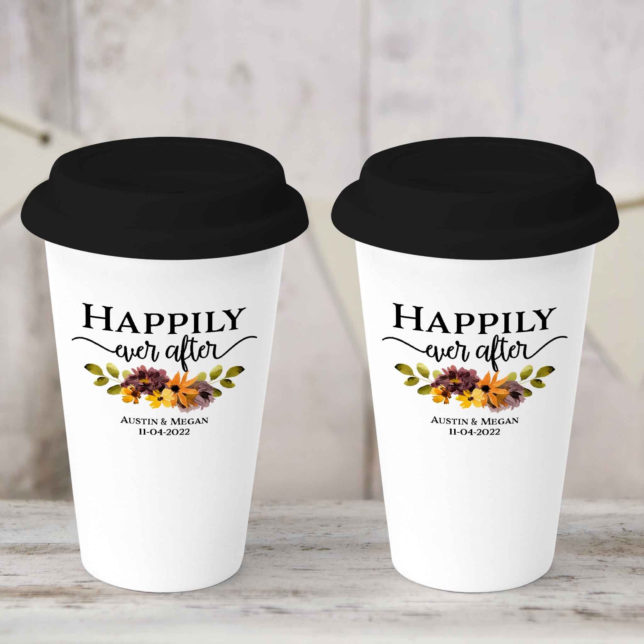 Custom Coffee Tumbler Personalized Coffee Travel Mug Happily