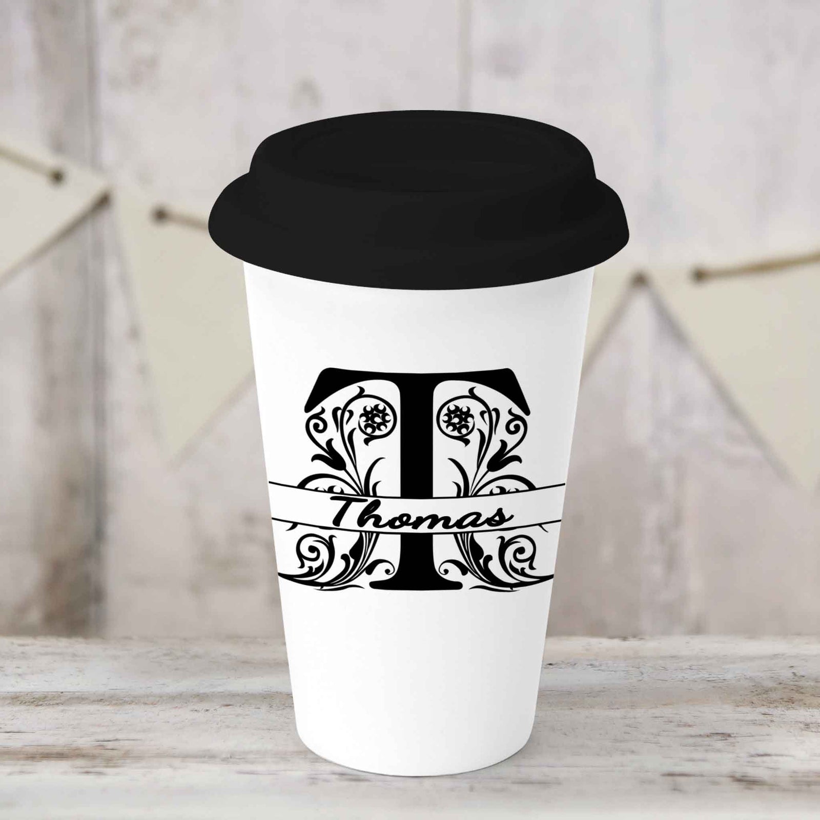 Custom Coffee Tumbler | Personalized Coffee Travel Mug | Regal Monogram