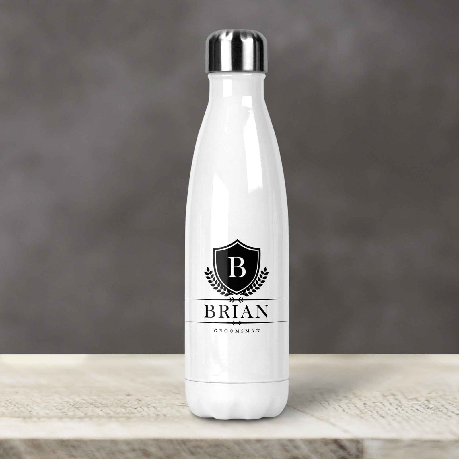 Personalized Water Bottles | Custom Stainless Steel Water Bottles | 17 oz Soda  | Heraldic Crest