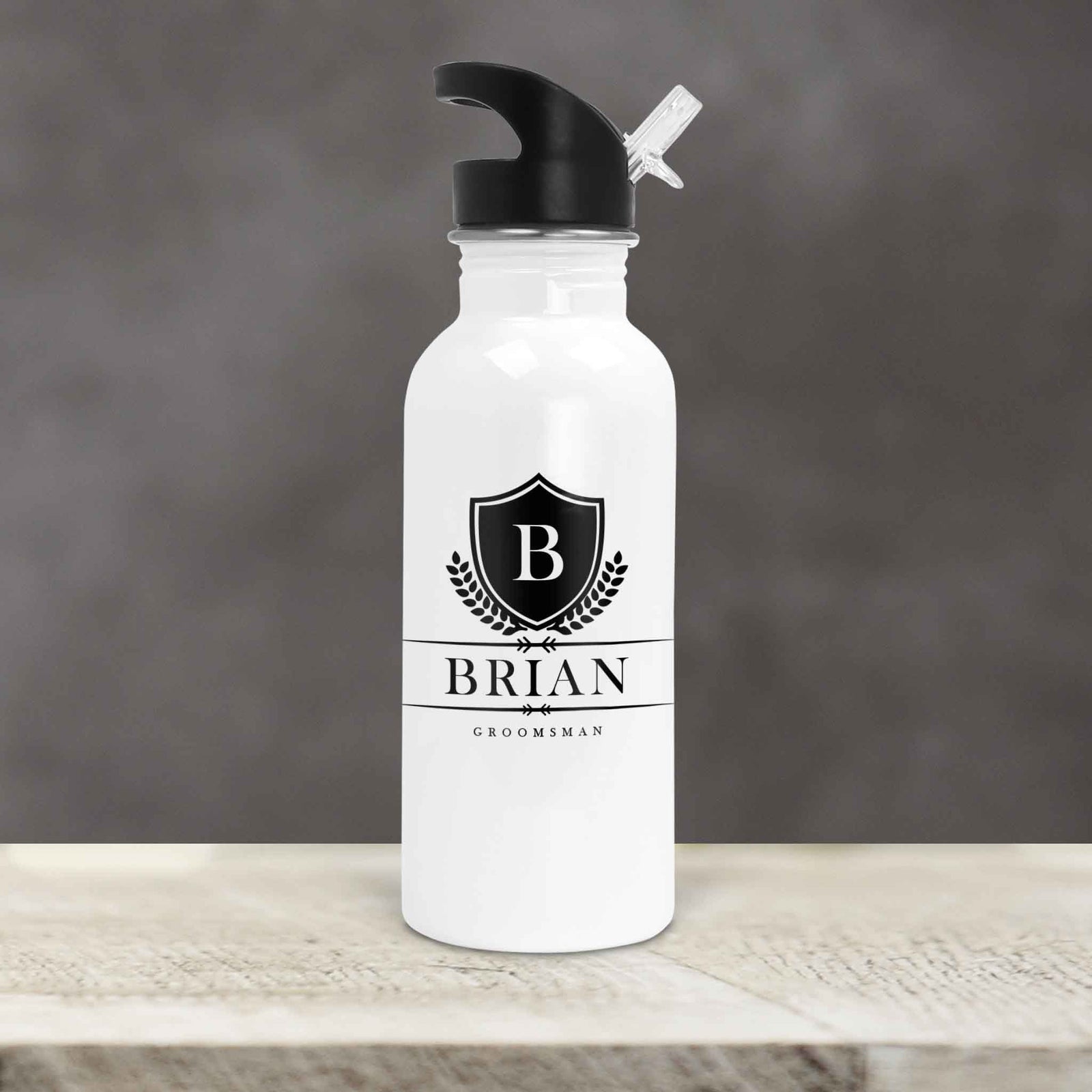Personalized Water Bottles | Custom Stainless Steel Water Bottles | 20 oz | Heraldic Crest