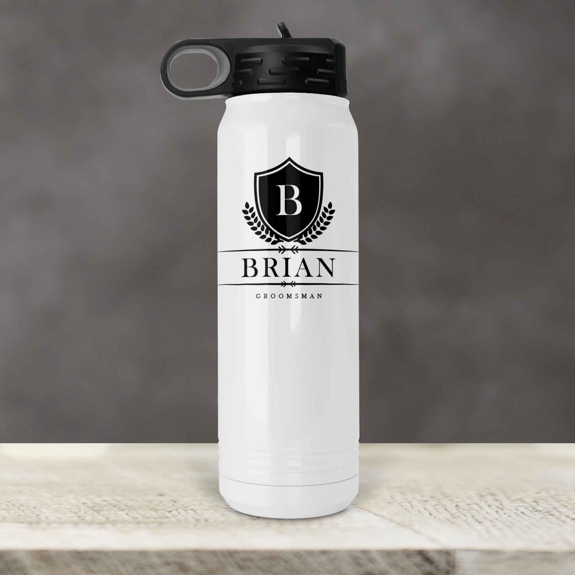 Personalized Water Bottles | Custom Stainless Steel Water Bottles | 30 oz | Heraldic Crest
