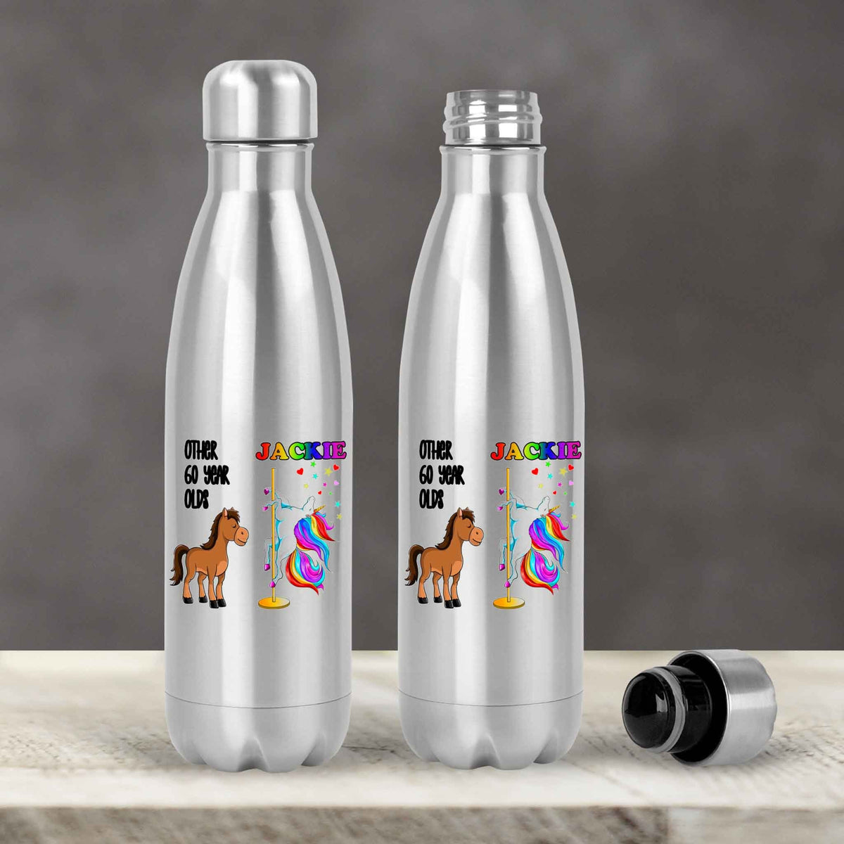 Personalized Water Bottles | Custom Stainless Steel Water Bottles | 30 oz | Unicorn Birthday Dancer