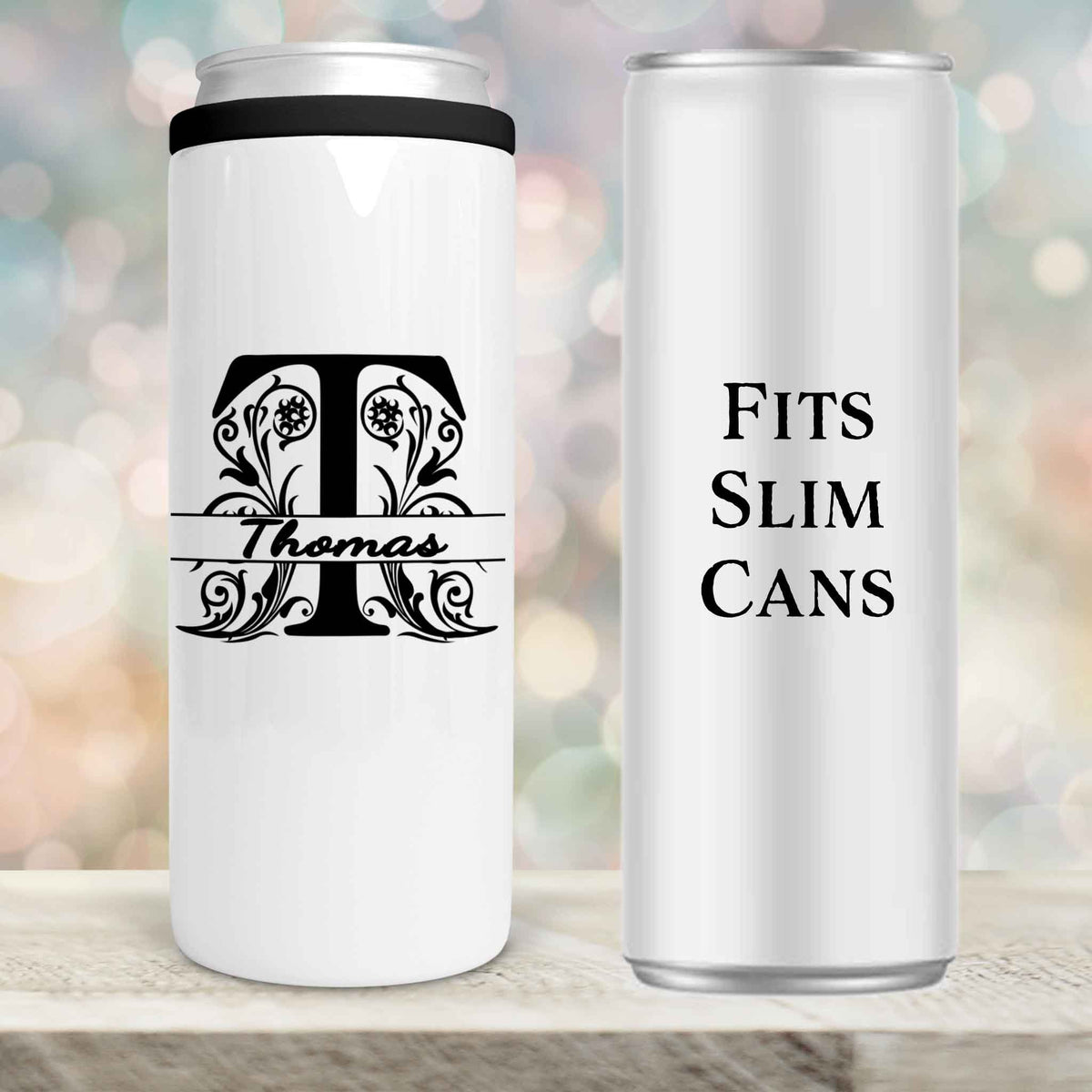 Personalized Skinny Beverage Insulator | Custom Skinny Can Cooler | Regal Monogram