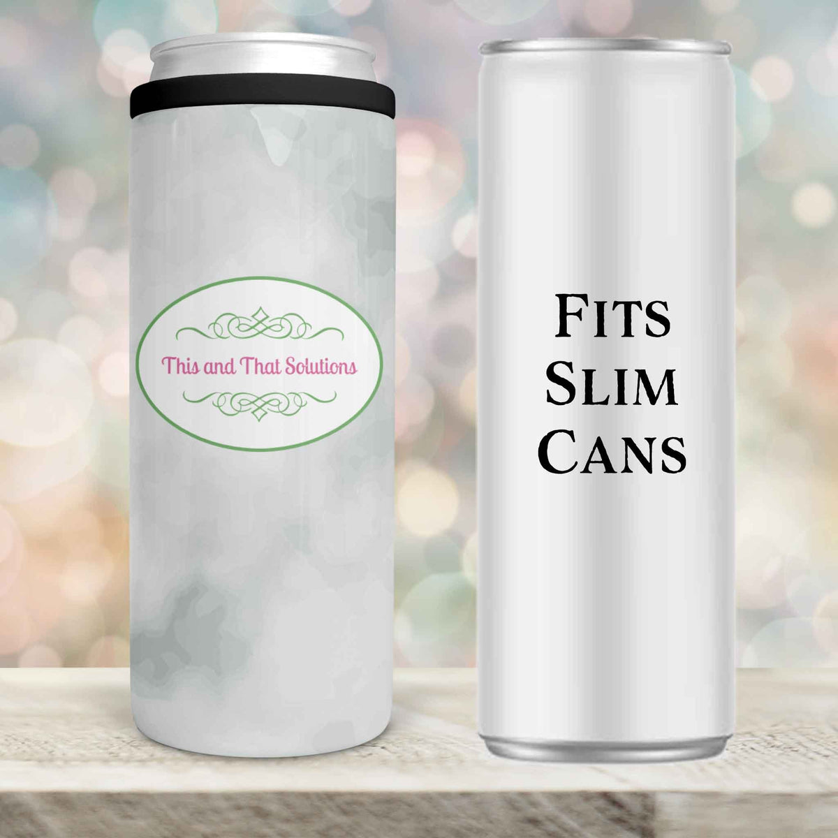 Personalized Skinny Beverage Insulator | Custom Skinny Can Cooler | Company Logo