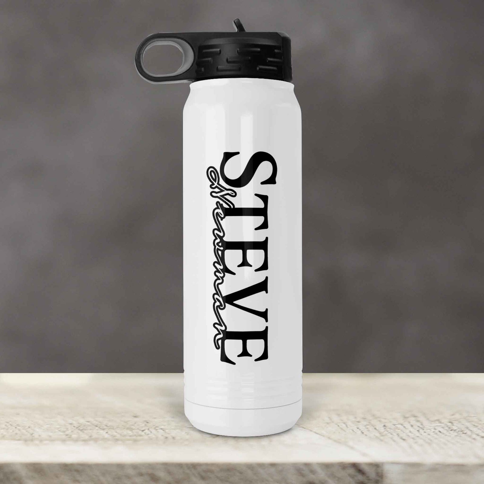 Personalized Water Bottles | Custom Stainless Steel Water Bottles | 30 oz | Rustic Name