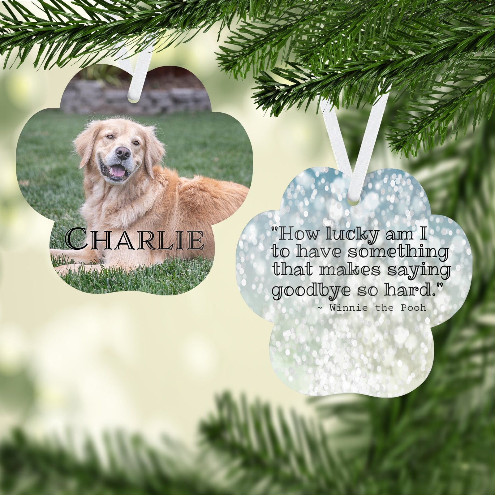 Photo Holiday Ornaments | Personalized Christmas Ornaments | Pet Memory