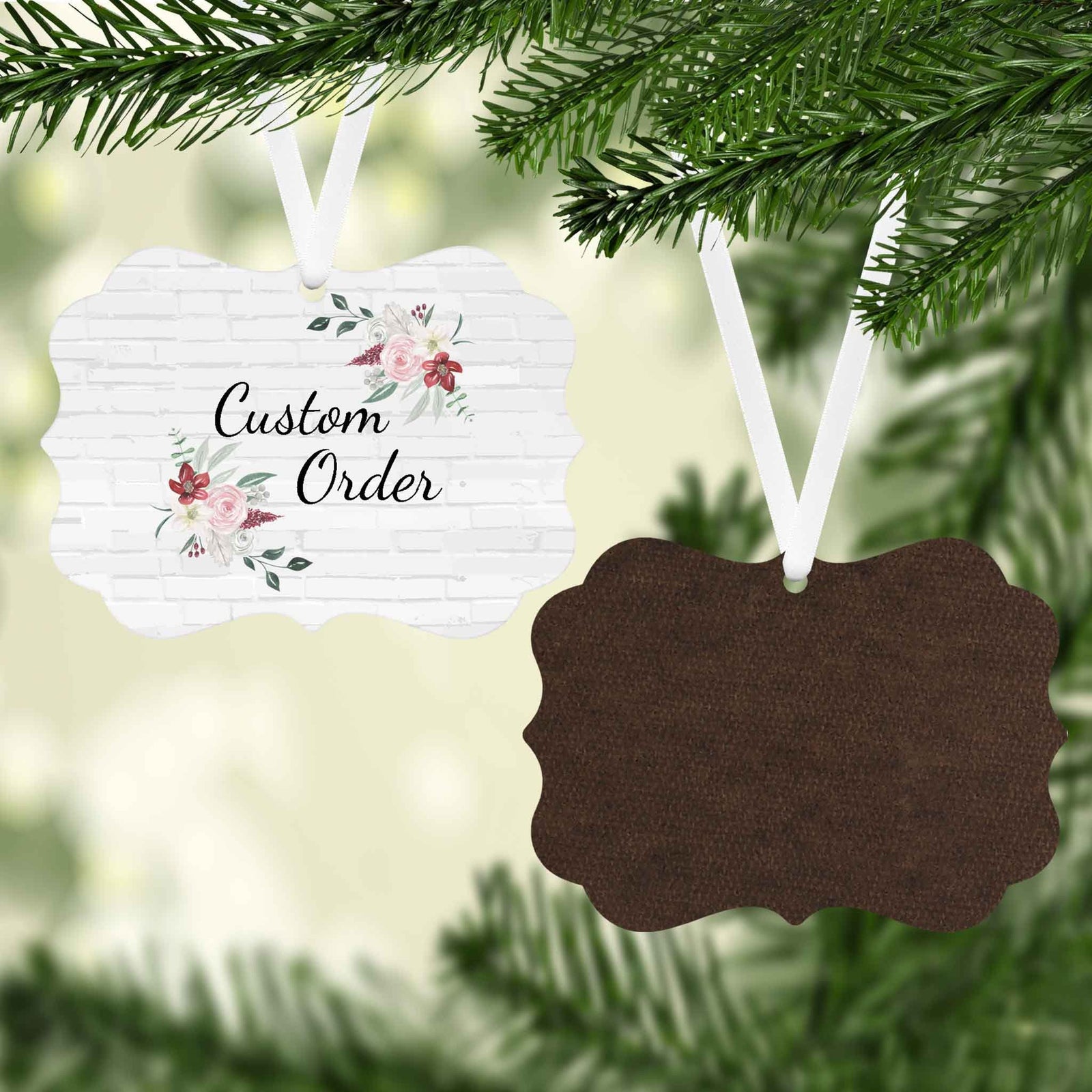 Photo Holiday Ornaments | Personalized Christmas Ornaments | Custom Order Hardboard
