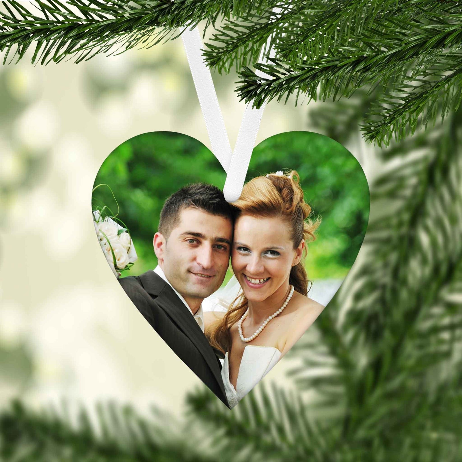 Photo Holiday Ornaments | Personalized Christmas Ornaments | Custom Photo Heart