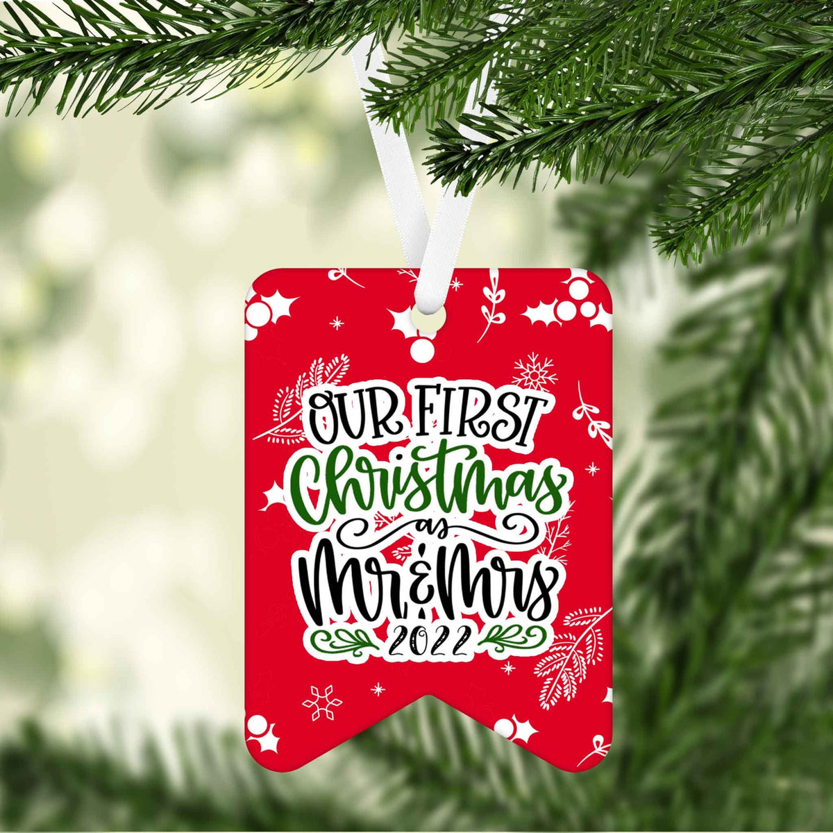 Photo Holiday Ornaments | Personalized Christmas Ornaments | Our First Christmas as Mr and Mrs
