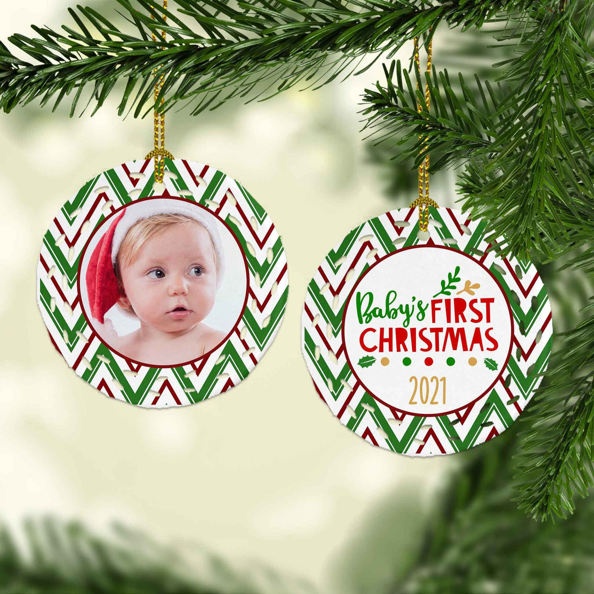 Photo Holiday Ornaments | Personalized Christmas Ornaments | Babys First Christmas Star