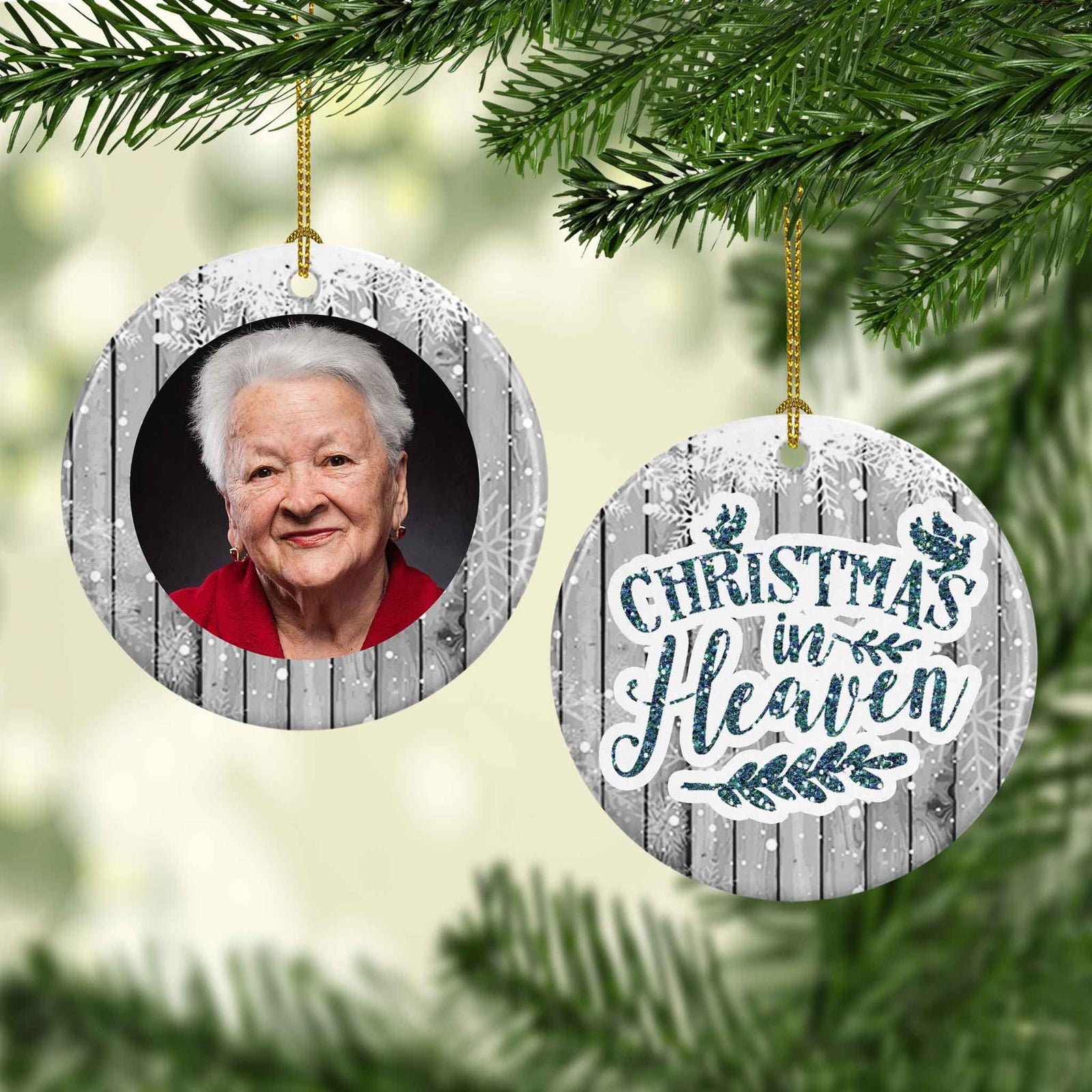 Photo Holiday Ornaments | Personalized Christmas Ornaments | Christmas in Heaven