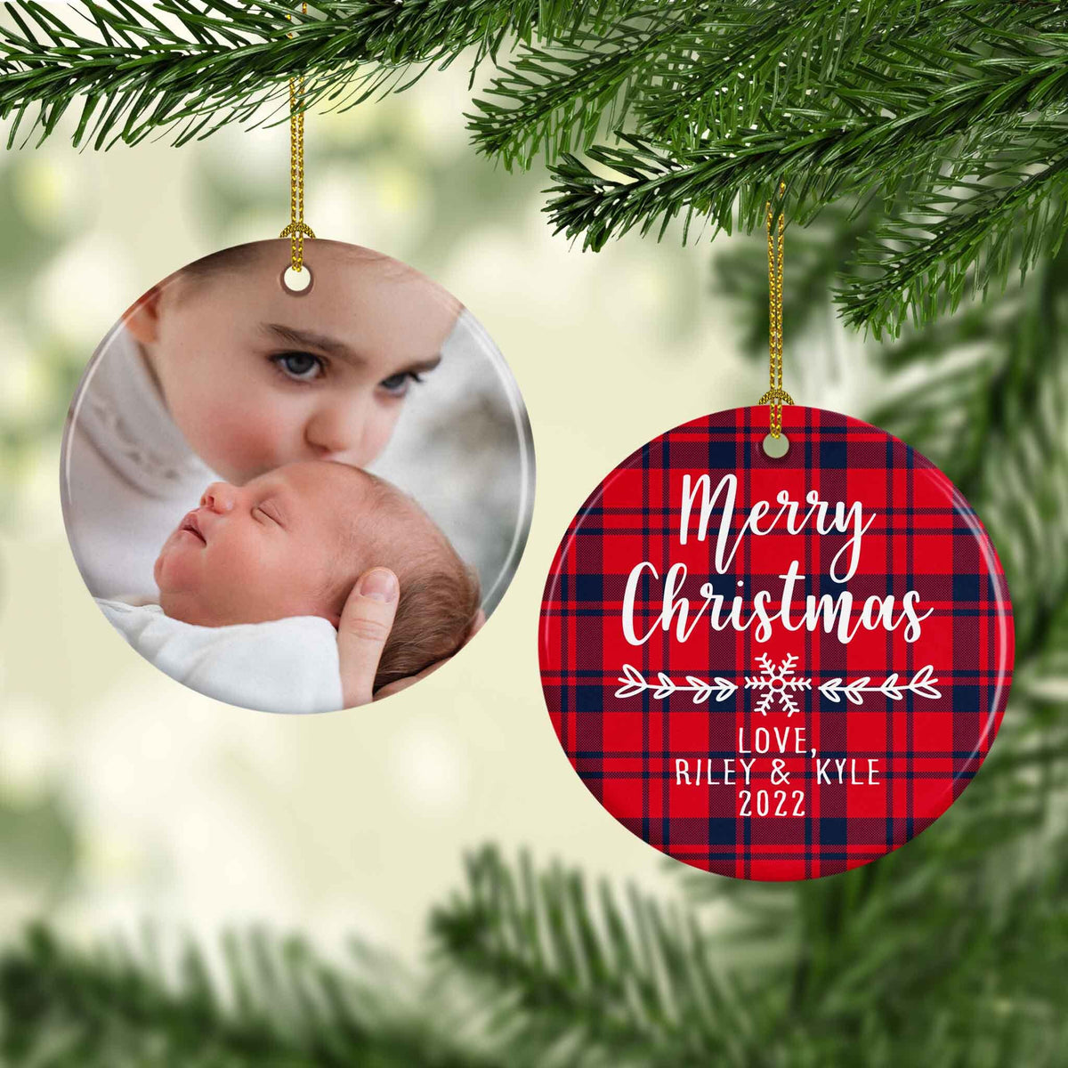 Photo Holiday Ornaments | Personalized Christmas Ornaments | Annual Photo Kids