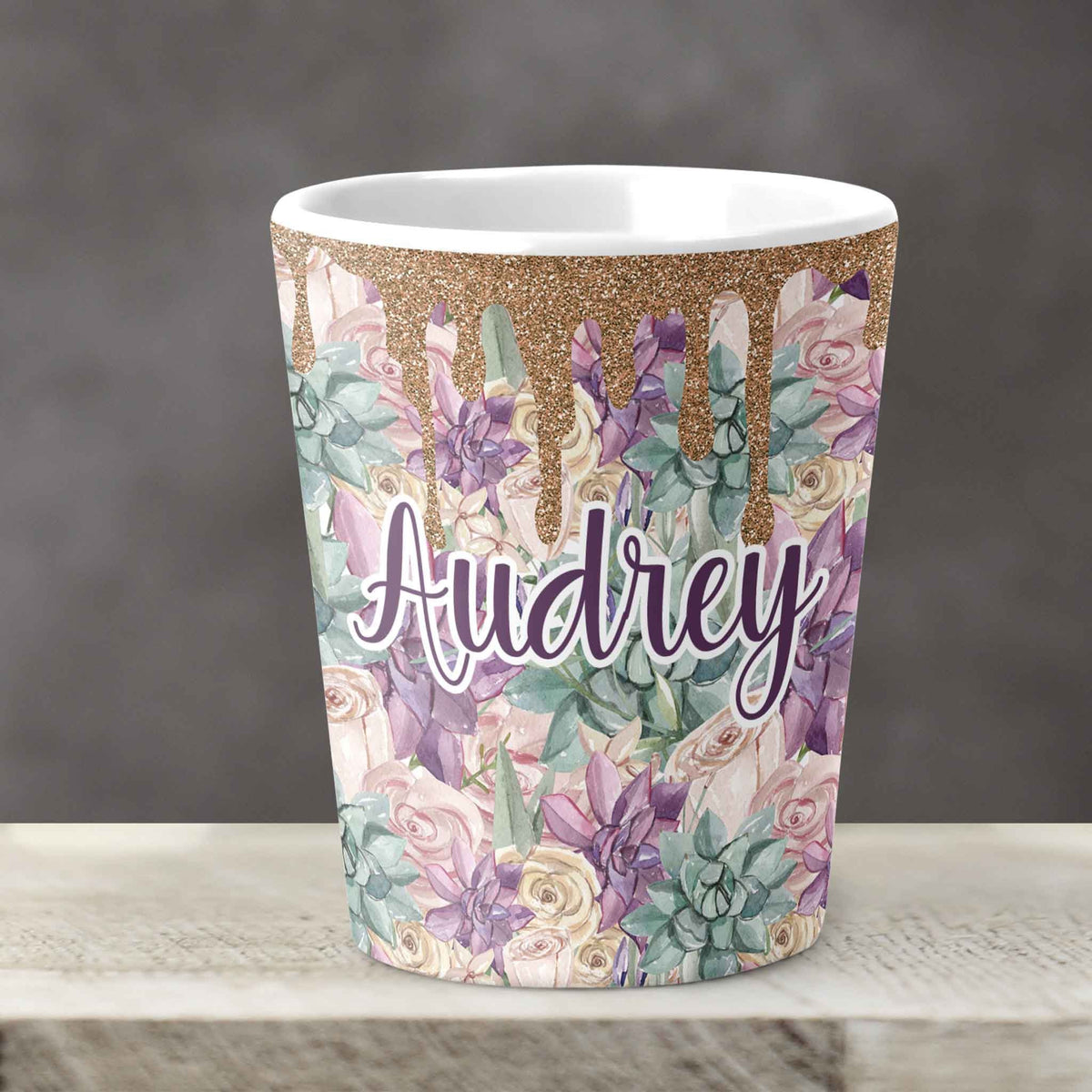 Custom Shot Glass | Personalized Shot Glass | Succelent Glitter