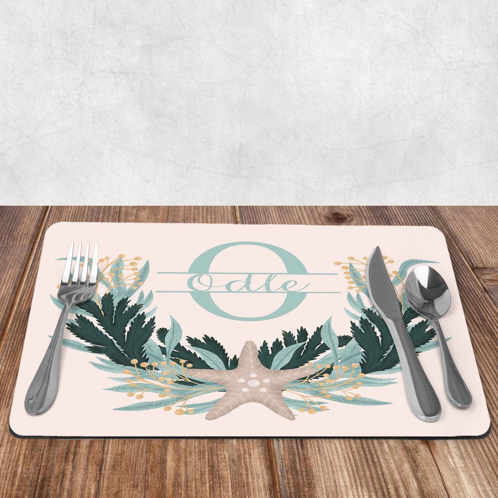 Custom Placemats | Personalized Dining and Serving | Coastal Christmas