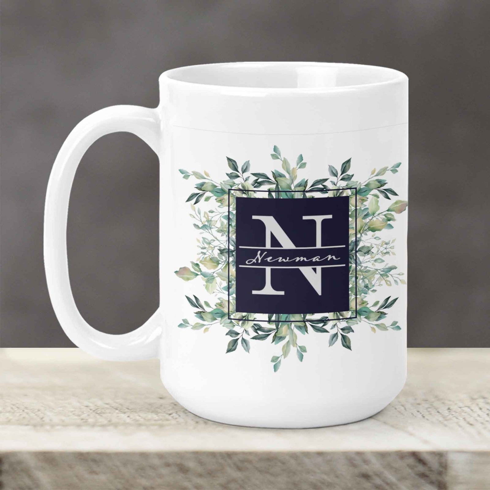Custom Coffee Mug | Personalized Coffee Mug | Succelent Bouquet