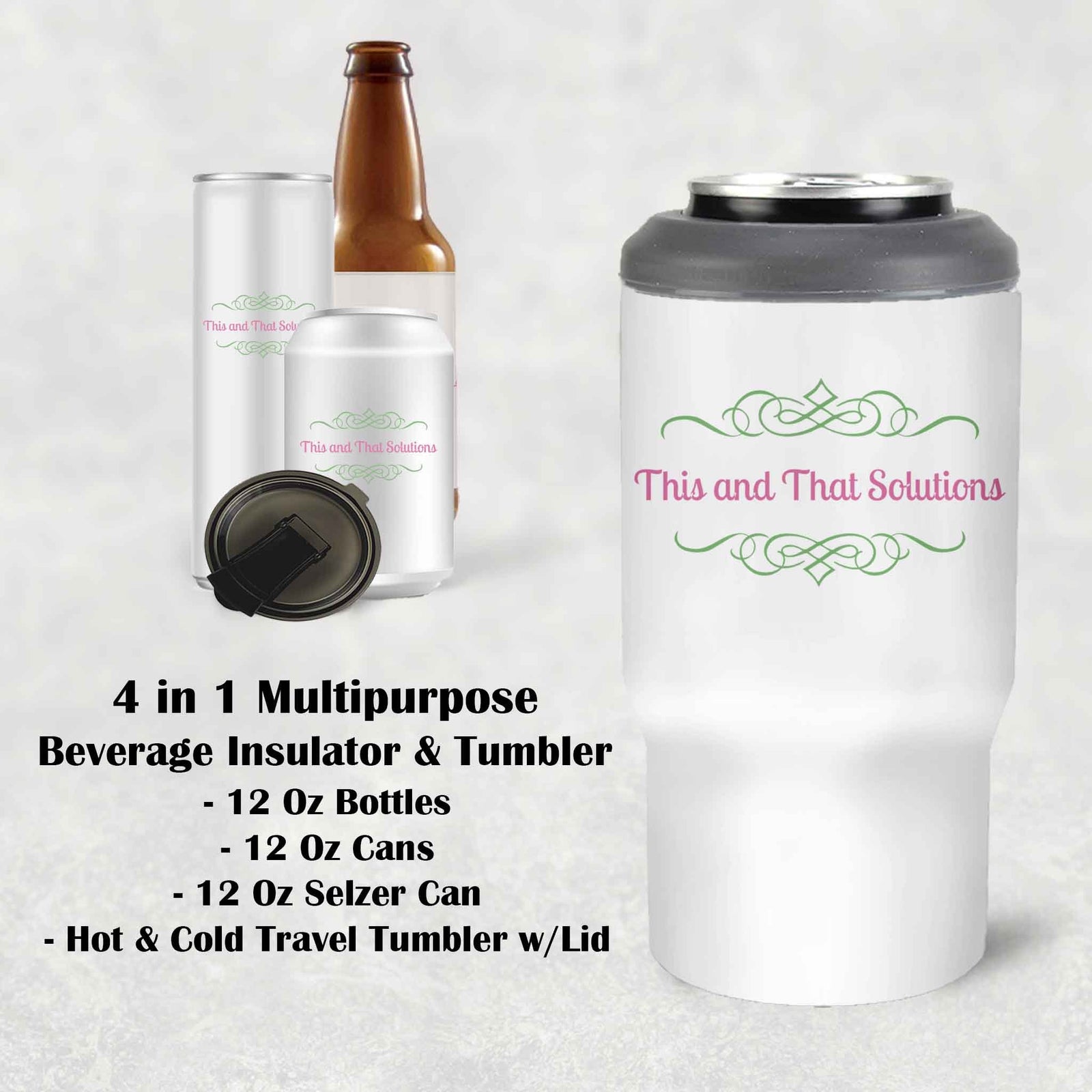 Custom Skinny Beverage Insulator | Personalized Tumbler | Company Logo