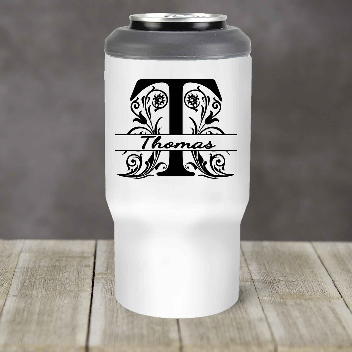 Custom Skinny Beverage Insulator | Personalized Tumbler | Regal Monogram