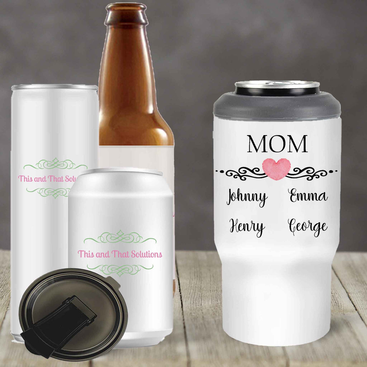 Custom Skinny Beverage Insulator | Personalized Tumbler | Mom