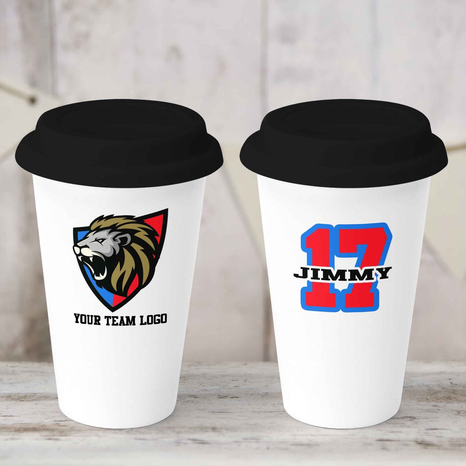Custom Coffee Tumbler | Personalized Coffee Travel Mug | Custom Team Logo