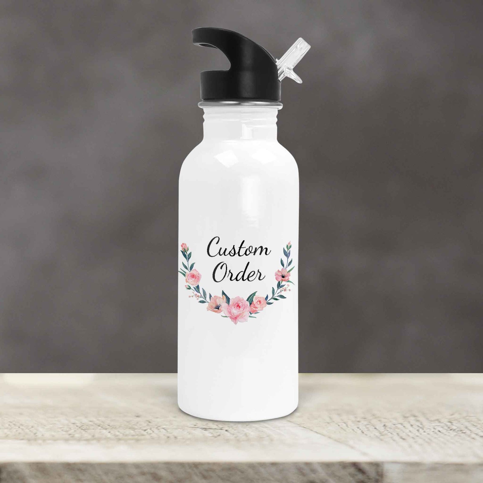 Personalized Water Bottles | Custom Stainless Steel Water Bottles | 20 0z | Custom Order