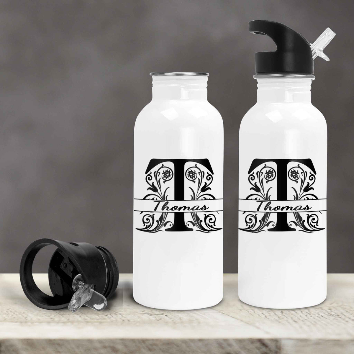 Personalized Water Bottles | Custom Stainless Steel Water Bottles | 30 oz | Regal Monogram