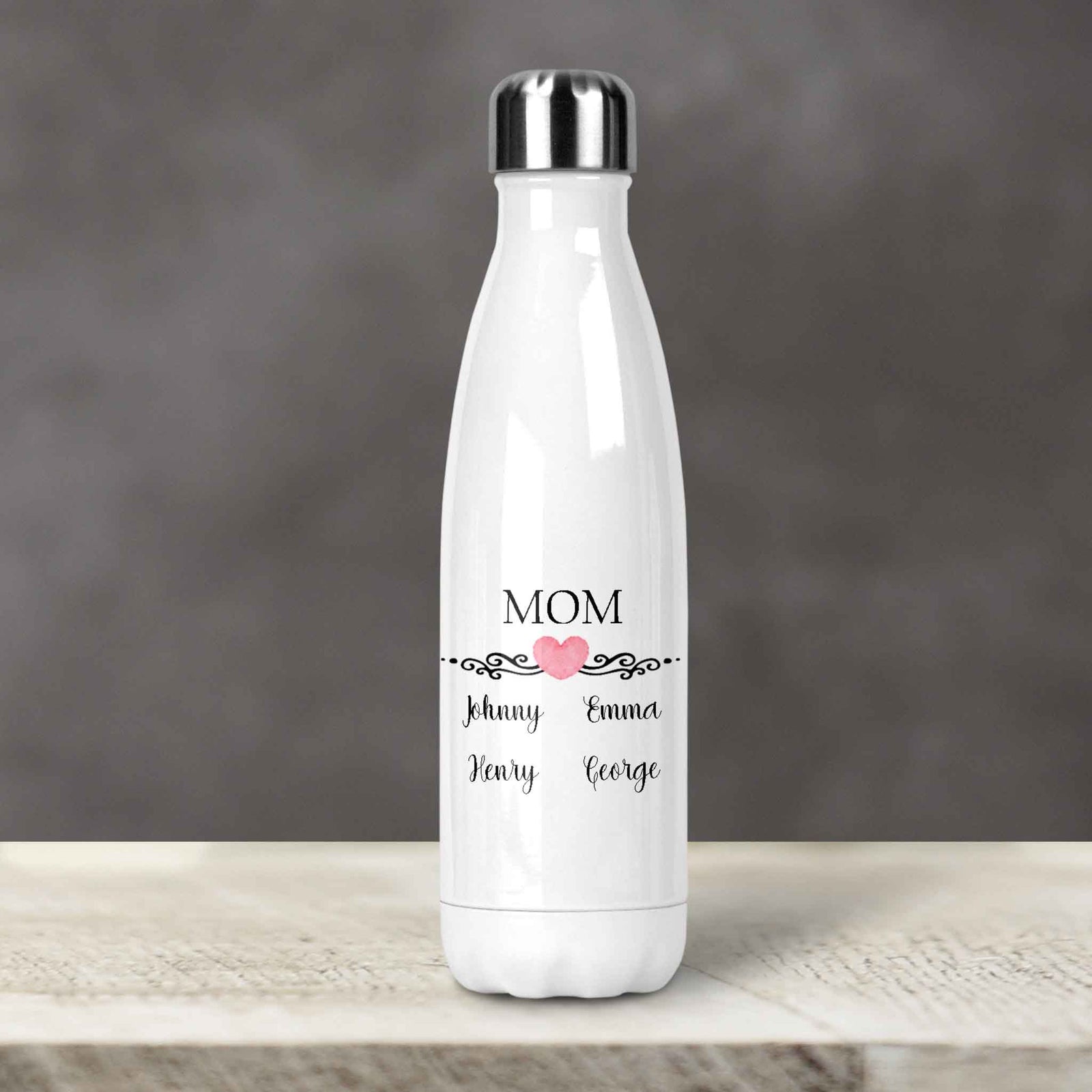 Personalized Water Bottles | Custom Stainless Steel Water Bottles | 17 oz Soda | Mom