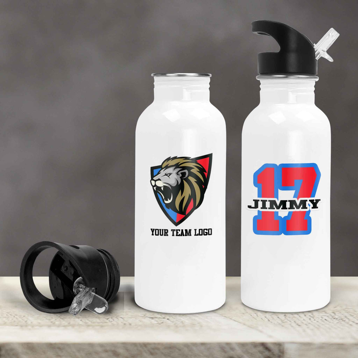 Personalized Water Bottles | Custom Stainless Steel Water Bottles | 30 oz | Custom Team Logo