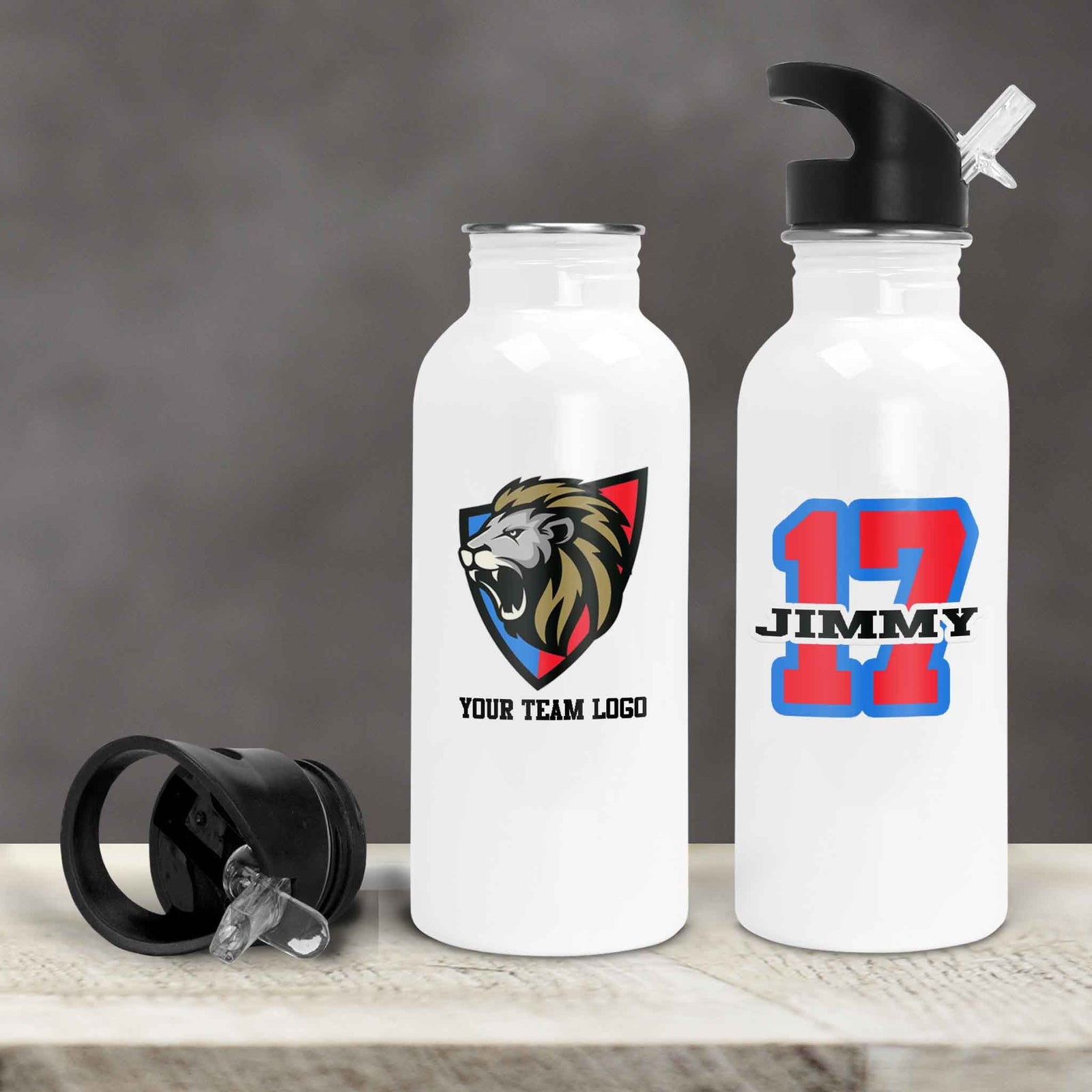 Personalized Water Bottles | Custom Stainless Steel Water Bottles | 20 oz | Custom Team Logo