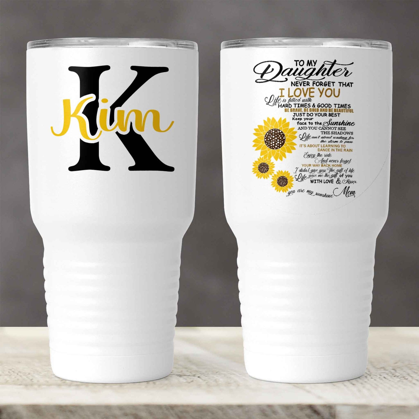 Personalized Tumbler | Custom Insulated Tumbler | Ringneck Travel Mug | To My Daughter