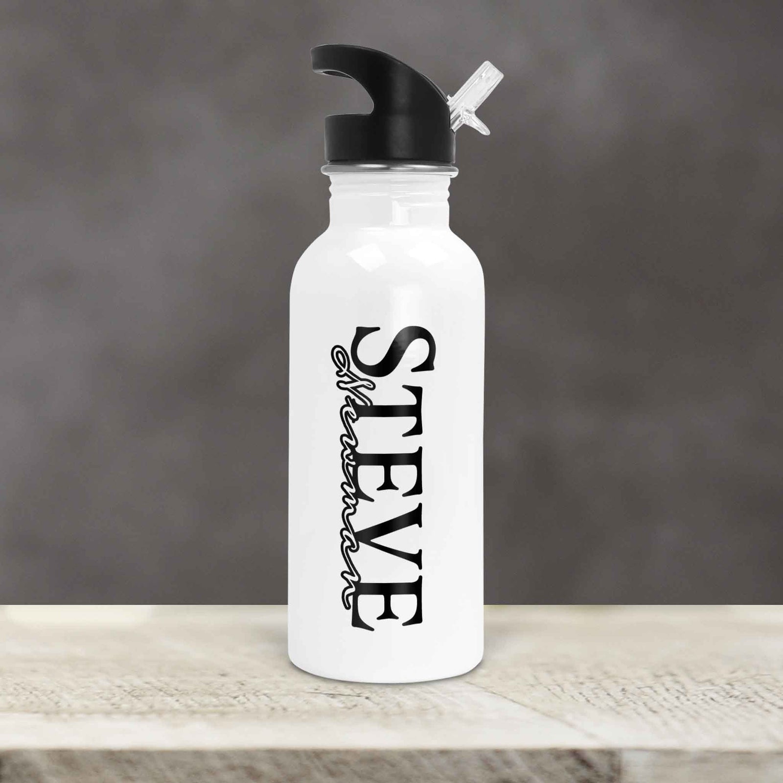 Personalized Water Bottles | Custom Stainless Steel Water Bottles | 20 oz | Rustic Name