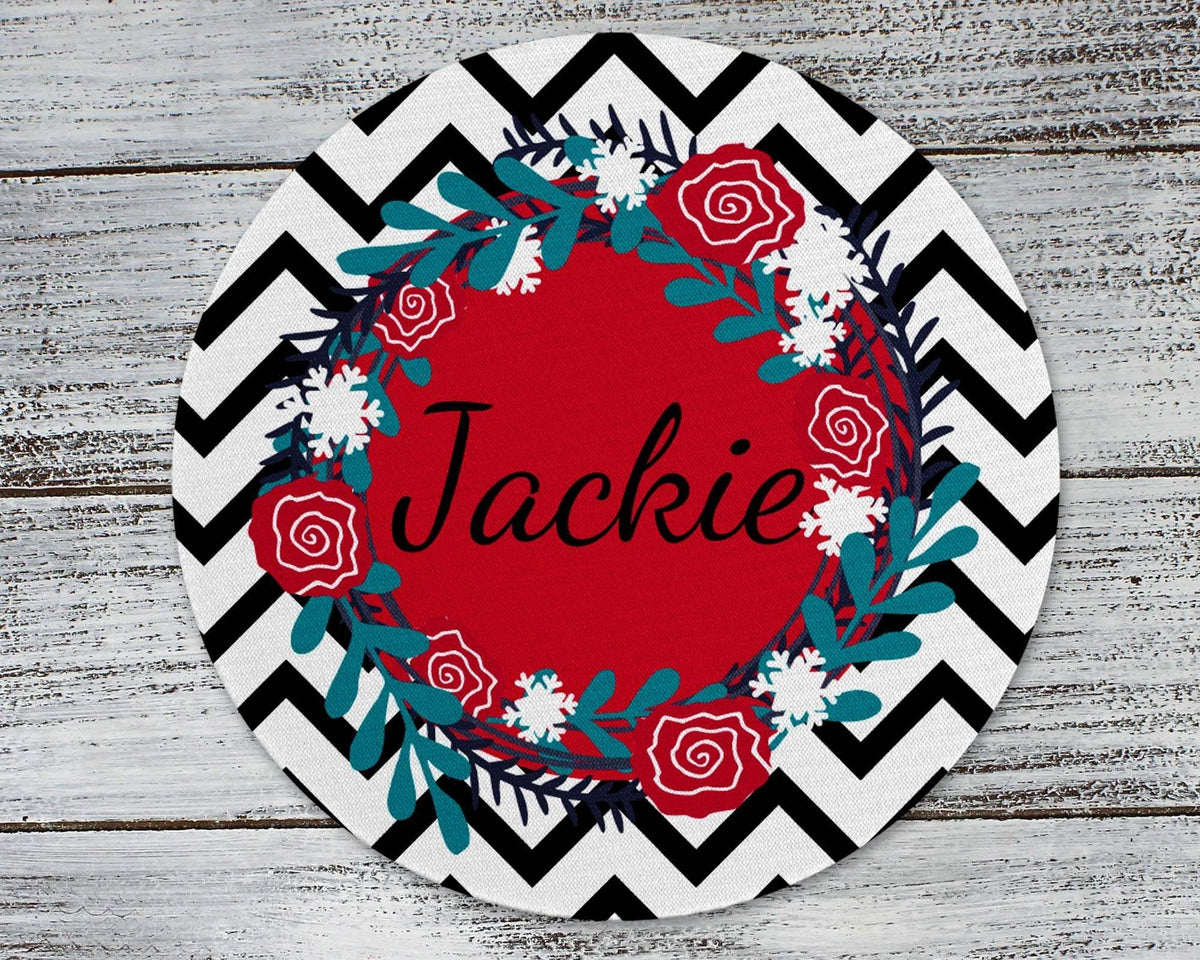 Monogrammed Mouse Pad | Personalized Mouse Pad | Black Chevron - This &amp; That Solutions - Monogrammed Mouse Pad | Personalized Mouse Pad | Black Chevron - Personalized Gifts &amp; Custom Home Decor