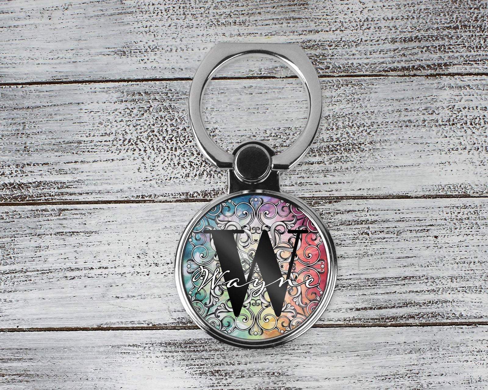 Phone Cases | Personalized Phone Ring Stand | Monogram Cell Phone Grip | Colorful | This and That Solutions | Personalized Gifts | Custom Home Décor