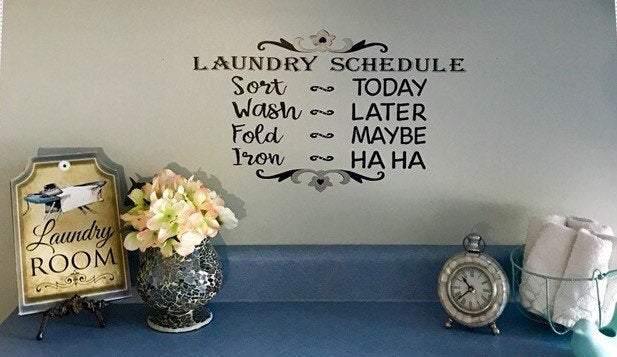 Laundry Room | Laundry Schedule |  Vinyl | wall decal | Laundry Decor - This & That Solutions - Laundry Room | Laundry Schedule |  Vinyl | wall decal | Laundry Decor - Personalized Gifts & Custom Home Decor