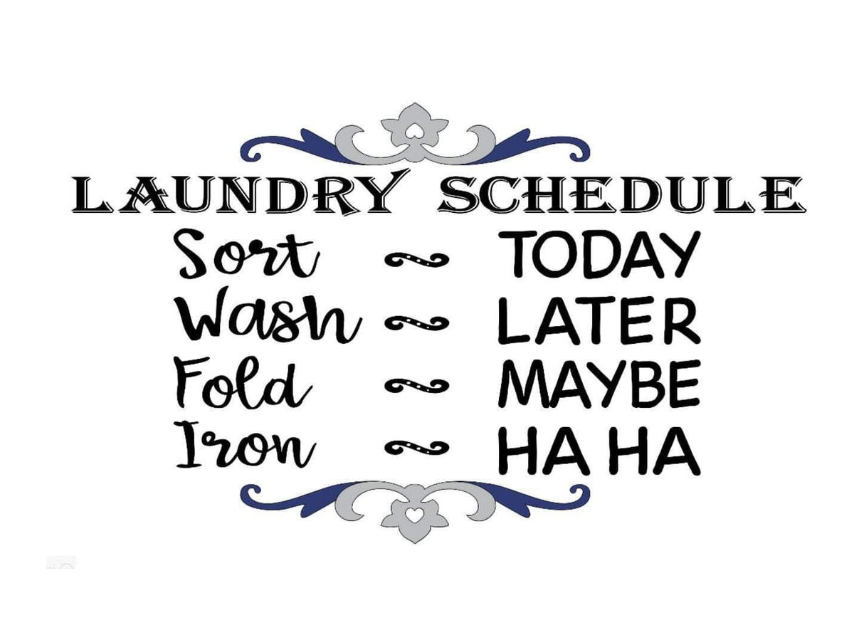 Laundry Room | Laundry Schedule |  Vinyl | wall decal | Laundry Decor - This &amp; That Solutions - Laundry Room | Laundry Schedule |  Vinyl | wall decal | Laundry Decor - Personalized Gifts &amp; Custom Home Decor