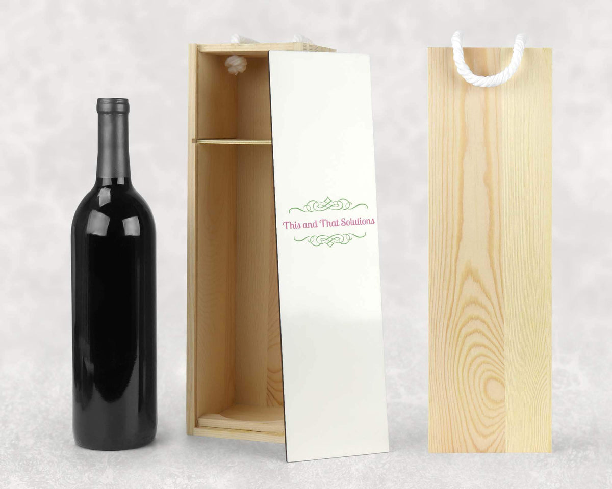 Wine &amp; Beer Storage | Personalized Wine Box | Custom Wine Gifts | Wine Storage | Company Logo | This and That Solutions | Personalized Gifts | Custom Home Décor